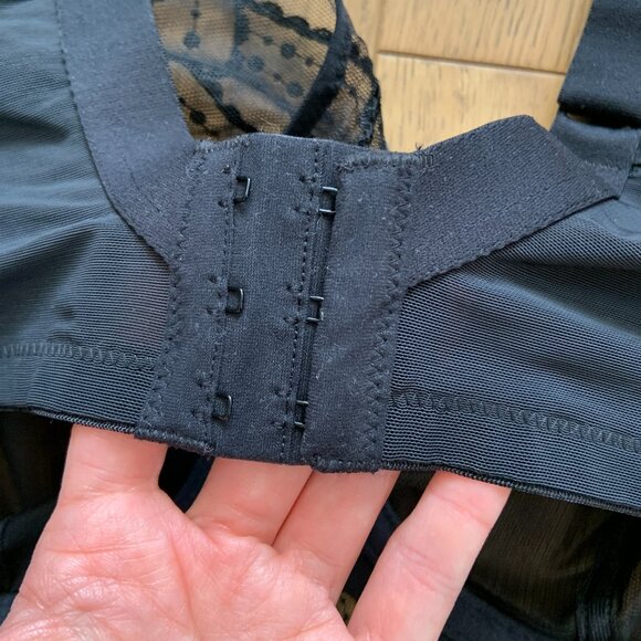 Women's Elomi Priya Plunge Bra Sexy Black Size 38J - Picture 9 of 11